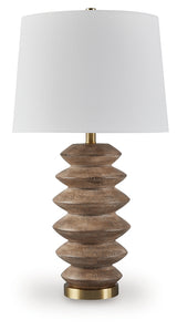 Jyllyard Brown/Gold Finish Table Lamp