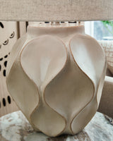 Close-up detail of Edselham lamp base and shade