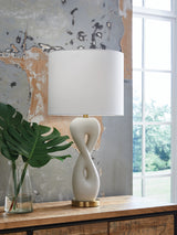 Judrich White/Gold Finish Table Lamp