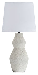 Dawthorne Table Lamp side angle showing fabric shade
