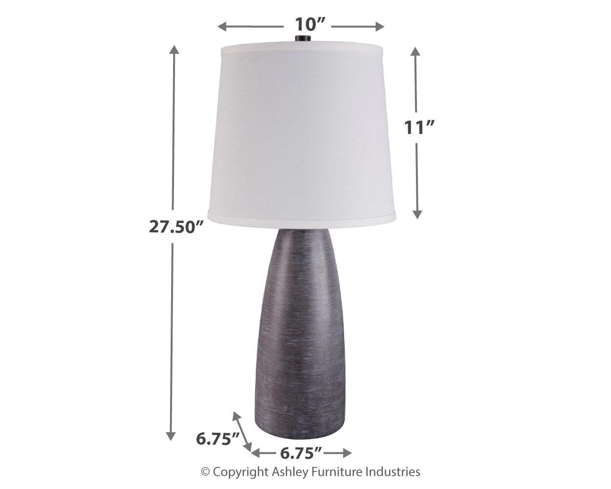 Shavontae lamps showing height and shape