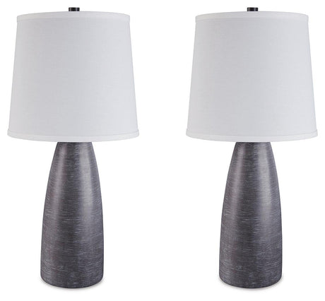 Gray resin base of Shavontae Table Lamp