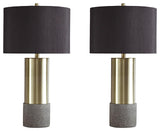 Set of two Jacek table lamps shown in contemporary styled room