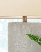 Close up of Bradard brown table lamp base and switch