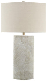 Bradard table lamp base and shade details