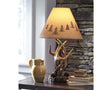Derek Brown rustic table lamp pair front view