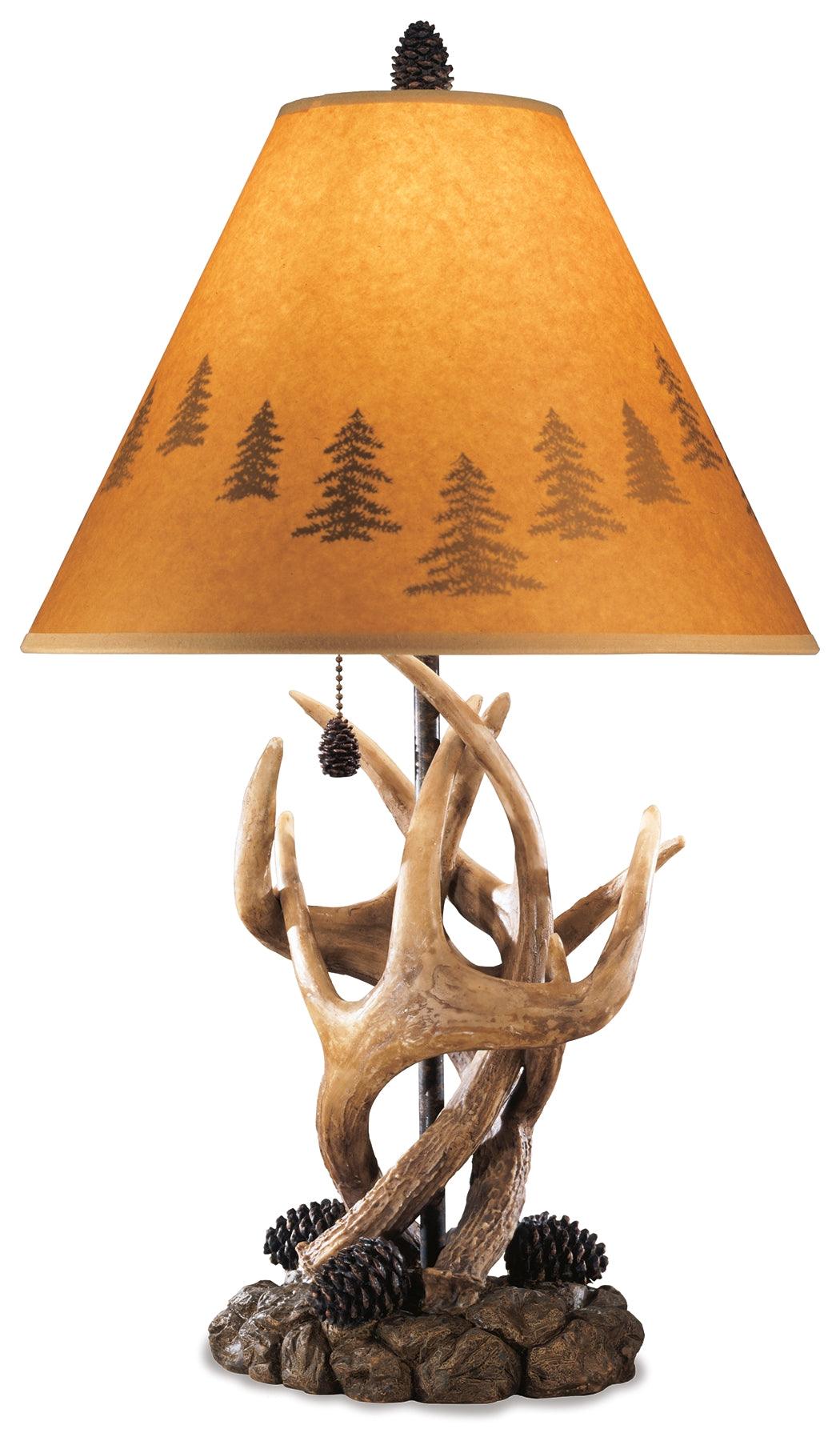 Top view showing silhouette shade of Derek Brown lamp