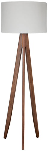 Dallson Floor Lamp close-up of textured fabric drum shade
