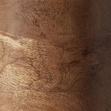 Honey brown wood finish detail on Danset floor lamp