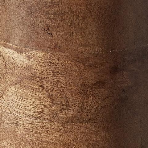 Honey brown wood finish detail on Danset floor lamp