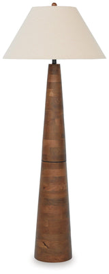 Danset floor lamp showing empire fabric shade detail