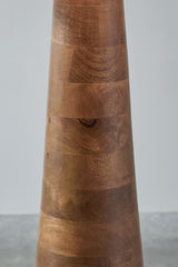 Detail of lamp hardware and wood base finish