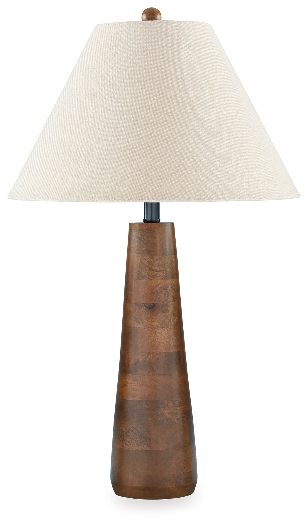 Top view of lampshade on Danset Brown Table Lamp