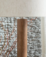 Close-up of Ailsa lamp wooden base detail