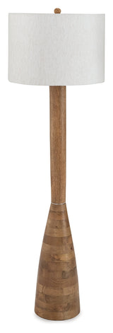 Ailsa wooden floor lamp side angle