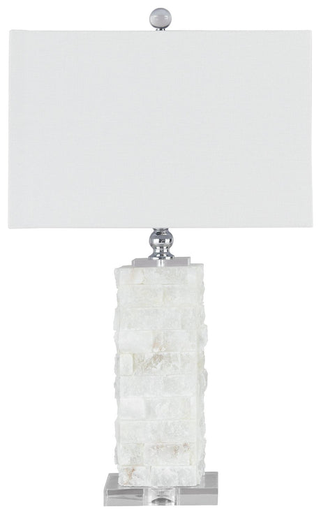 Malise White Table Lamp close-up of alabaster base