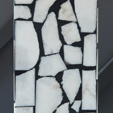 Close-up of lamp finish showing the marble and resin texture