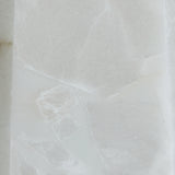 Detailed finish of white lamp base