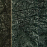 Close up of Keegan lamp base showing green marble and goldtone accents