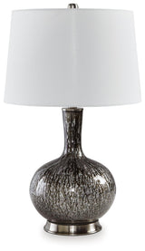 Close-up of Tenslow Table Lamp fabric shade detail