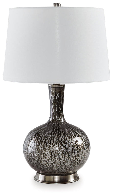 Close-up of Tenslow Table Lamp fabric shade detail
