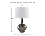 Tenslow lamps with antique black finish detail