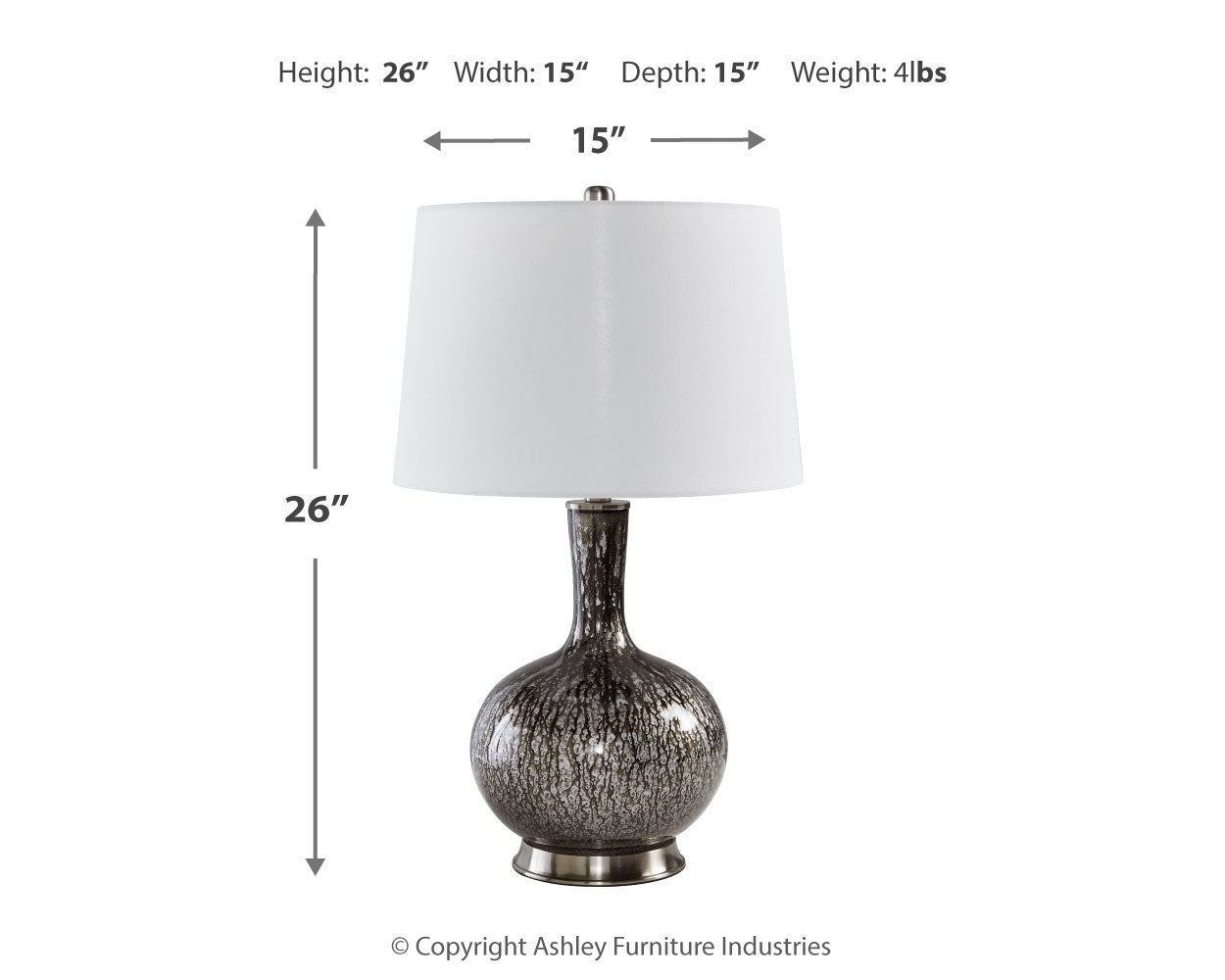 Tenslow lamps with antique black finish detail