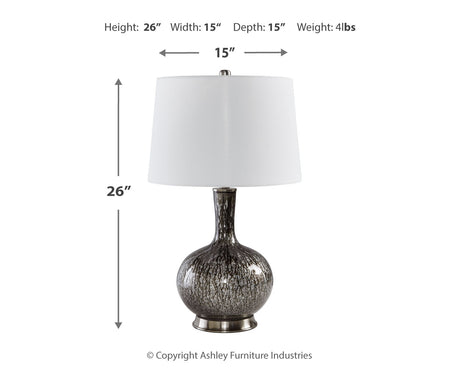 Tenslow lamps with antique black finish detail