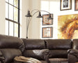 Sheriel Black Floor Lamp front view showing three adjustable arms