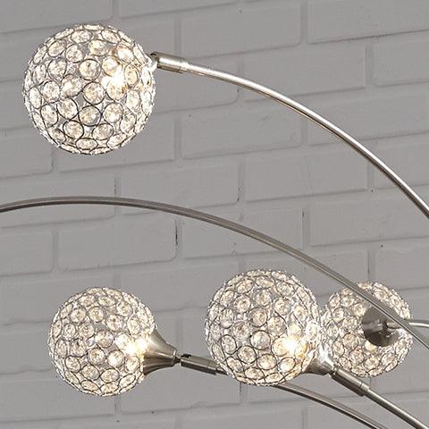 Top view of Winter Arc Lamp's acrylic ball shades