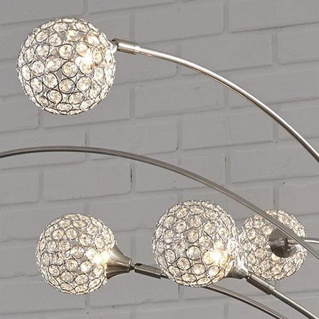 Top view of Winter Arc Lamp's acrylic ball shades