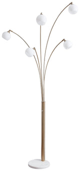 Taliya Arc Lamp with five glass globe shades