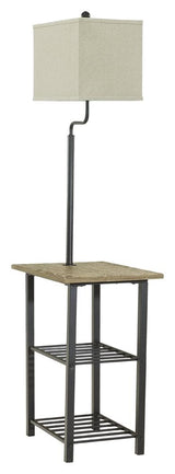 Shianne Black Floor Lamp side profile