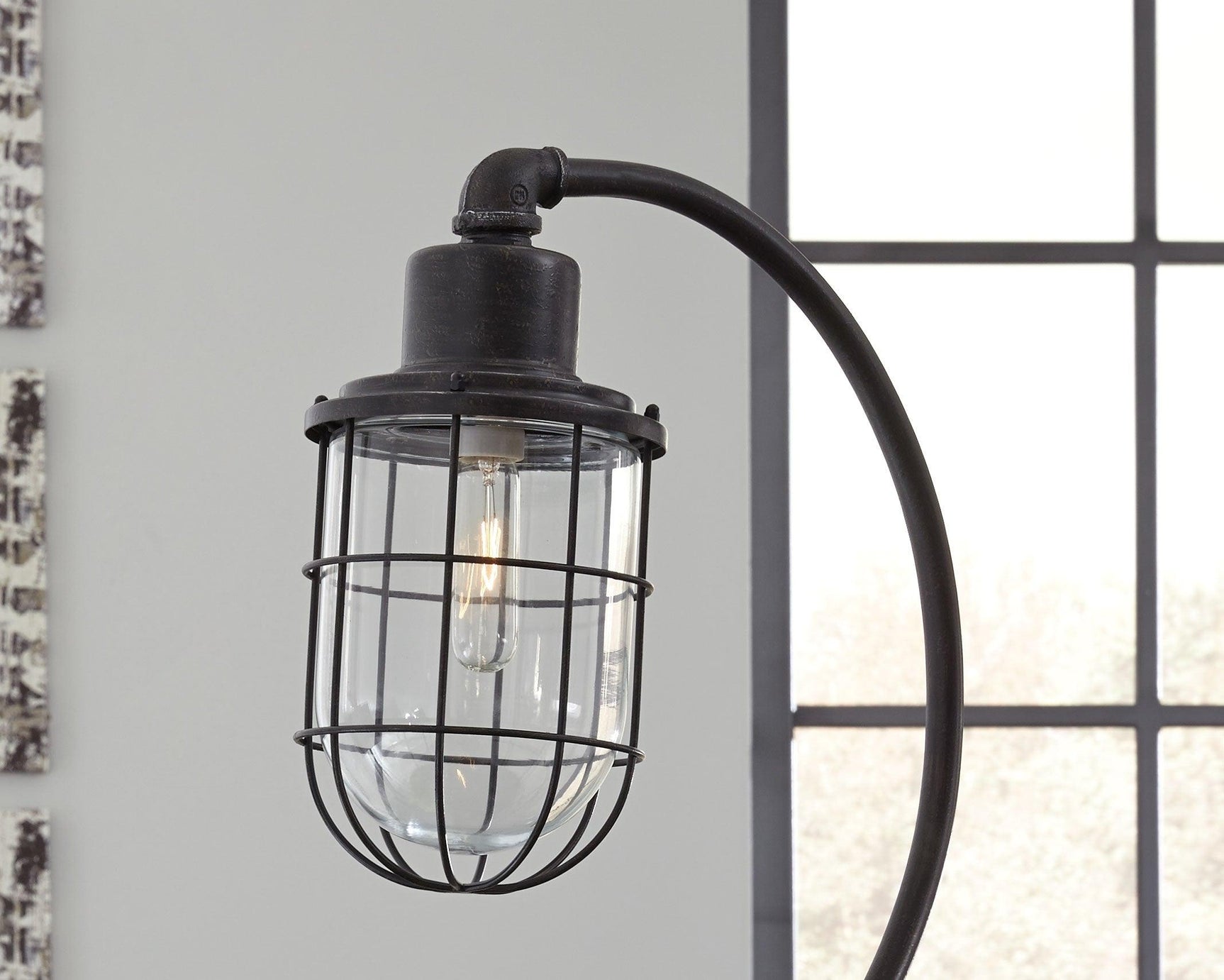 Jae Antique Black Desk Lamp dimension guide