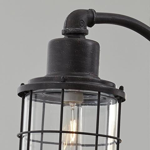 Jae Antique Black Desk Lamp antique black finish close-up