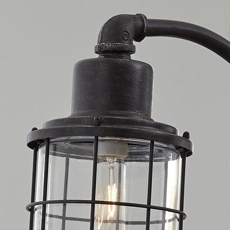 Jae Antique Black Desk Lamp antique black finish close-up