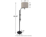 Dimension diagram of Anemoon Black Floor Lamp