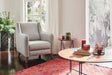 Fabia Light Gray Armchair front view