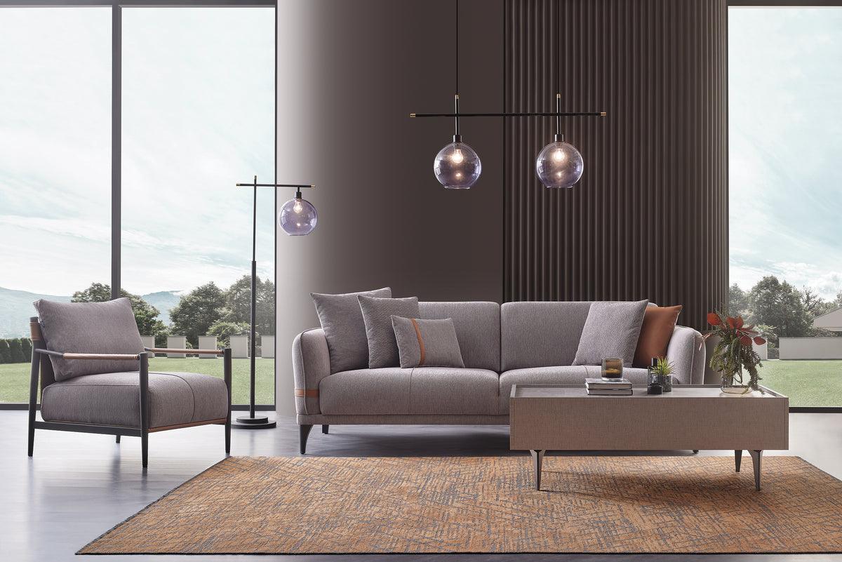 Linz Gray 3-Seater Sofa Bed close-up upholstery