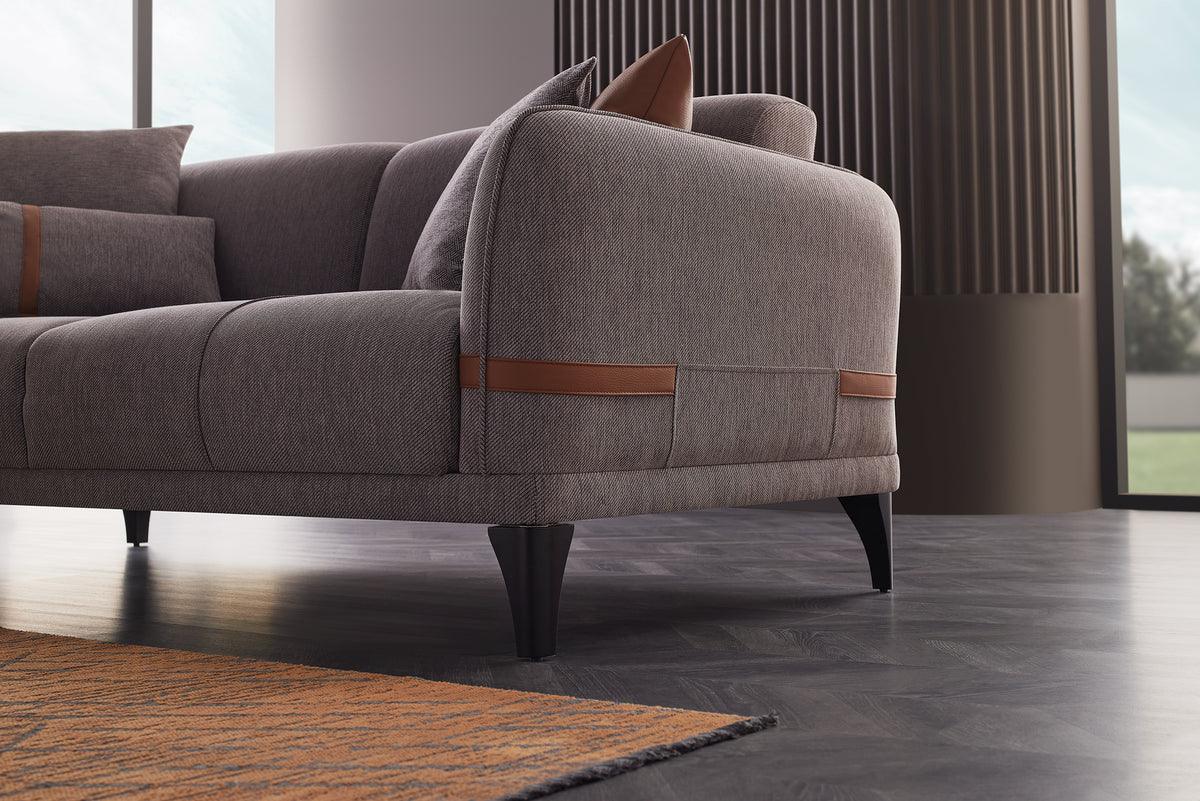 Linz Gray 3-Seater Sofa Bed living room setting
