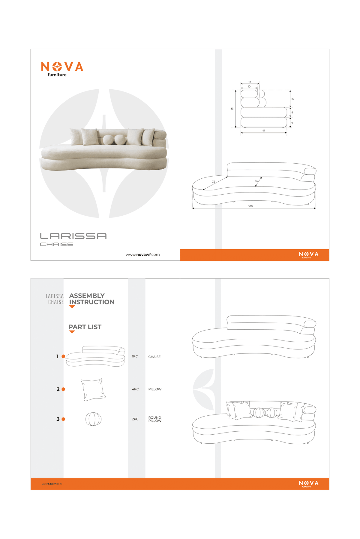 Main angle of Sandy Ivory Boucle Chaise Lounge