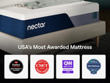 Nectar Premier Memory Foam mattress corner close-up showing foam layers