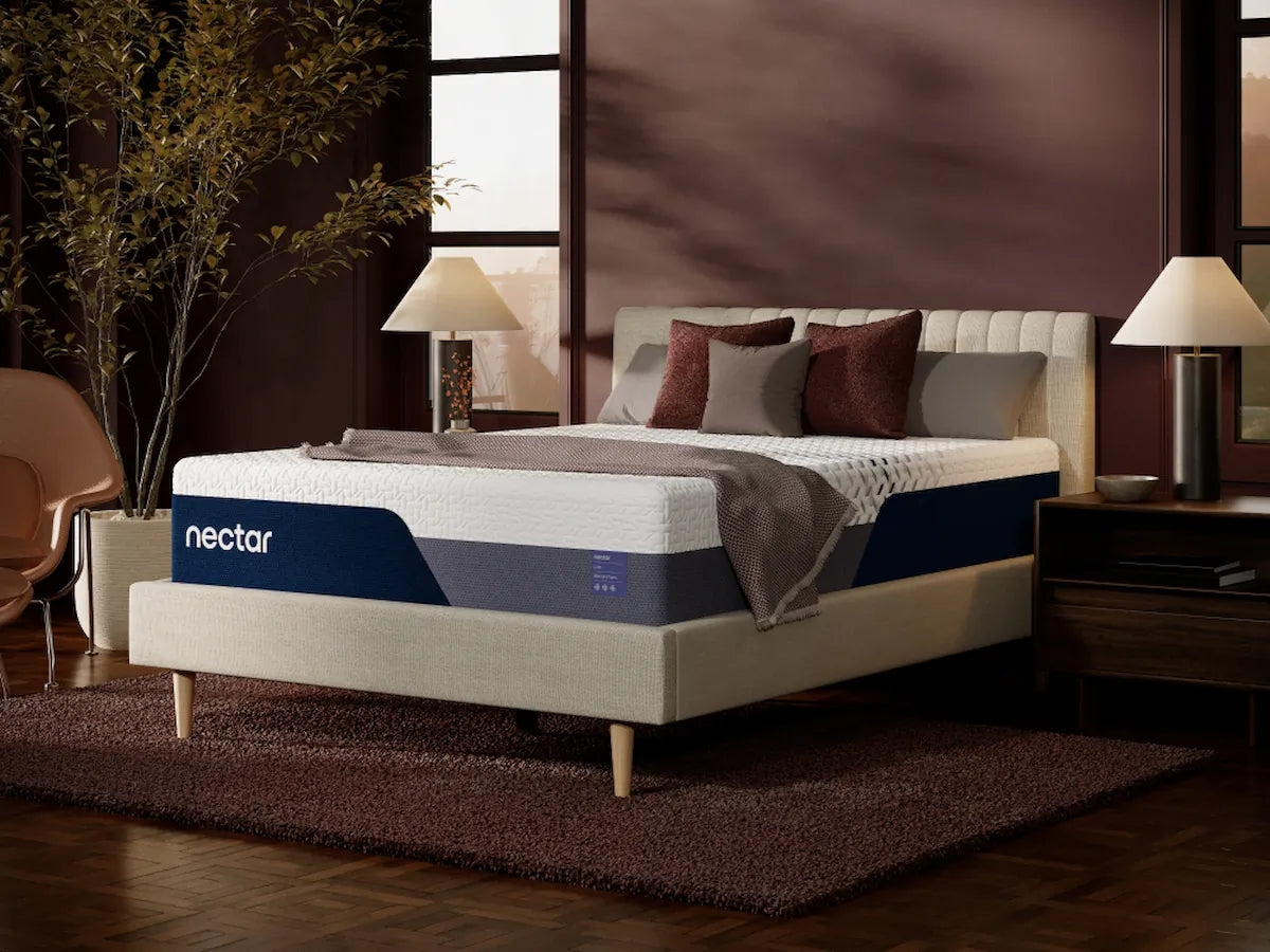 Nectar Luxe Twin Mattress white color and traditional style