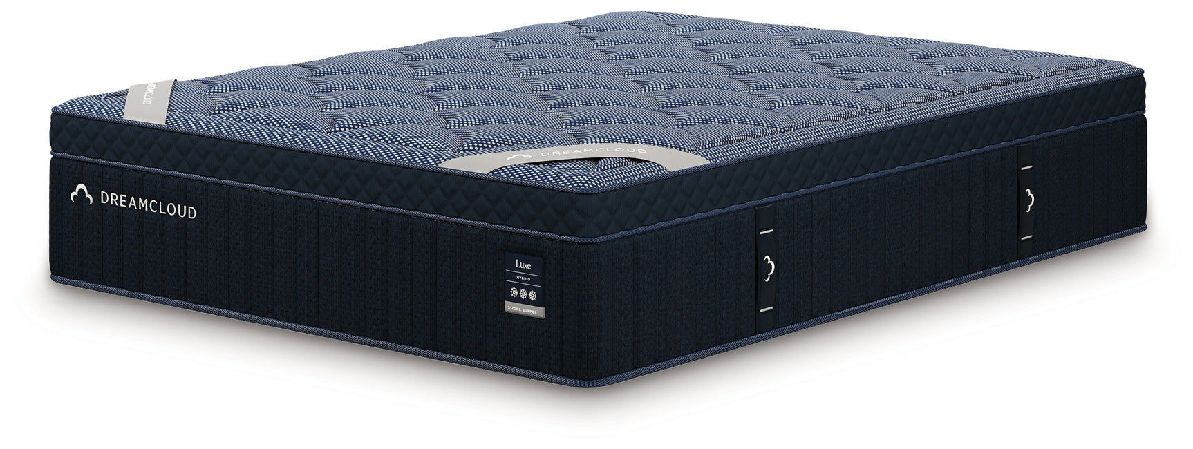 DreamCloud Luxe Hybrid Twin XL Mattress angled side view