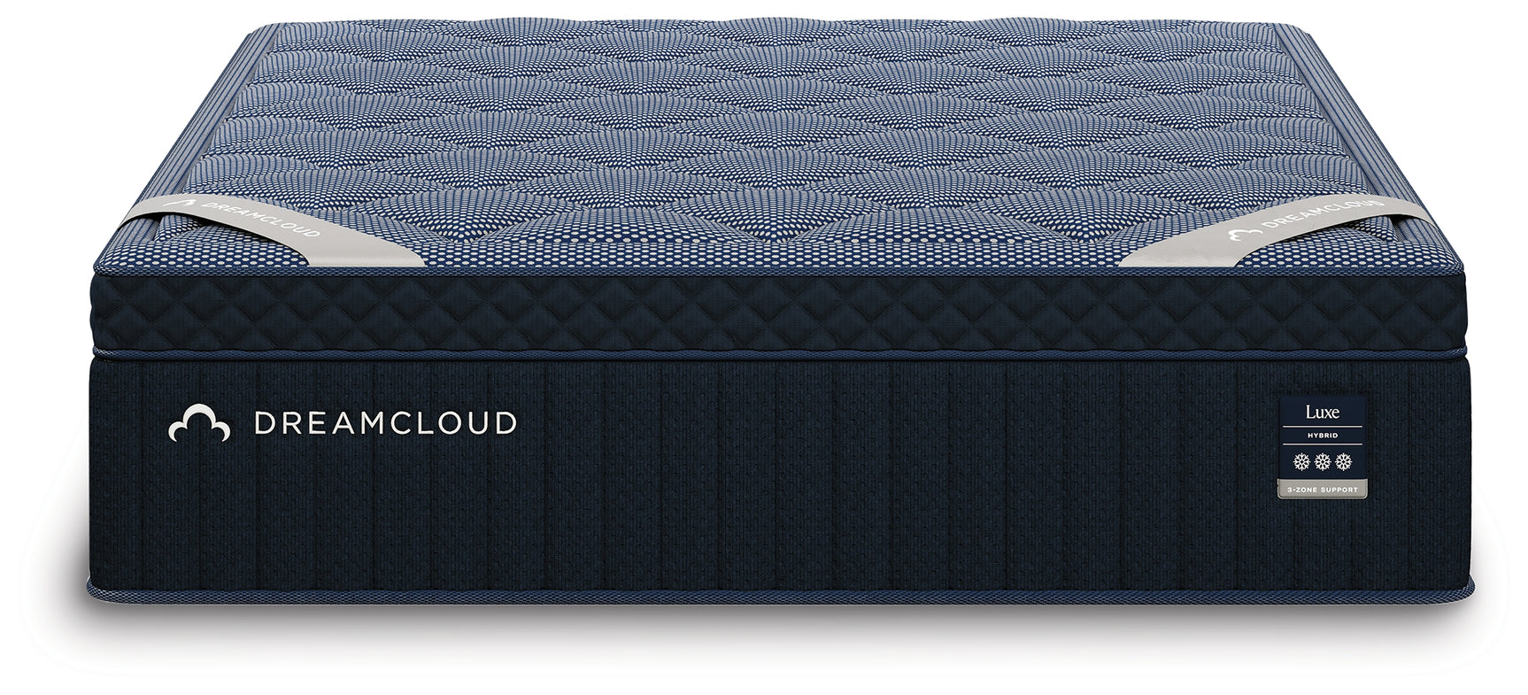 DreamCloud Luxe Hybrid Twin XL Mattress head-on side profile