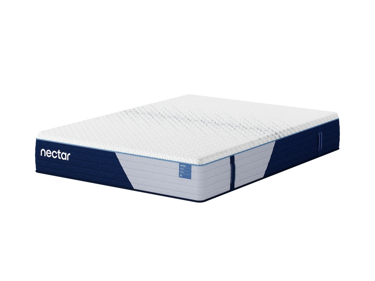 Nectar Classic Hybrid 5.1 Twin XL Mattress white front angle