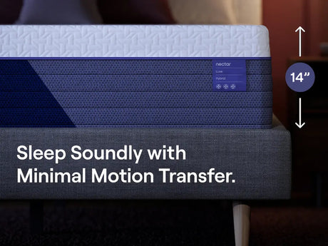 Shift-resistant lower comfort cover on Nectar Luxe mattress