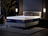 Top view of white hybrid mattress