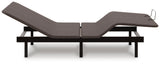 Comfort Classic black king adjustable base side view with head and foot raised