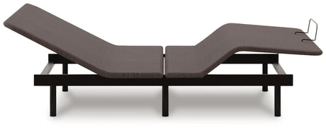Comfort Classic black king adjustable base side view with head and foot raised